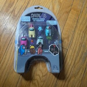 Among Us Crewmate Figures Ejected Edition Series 3 5-Pack with 3 Pets New READ